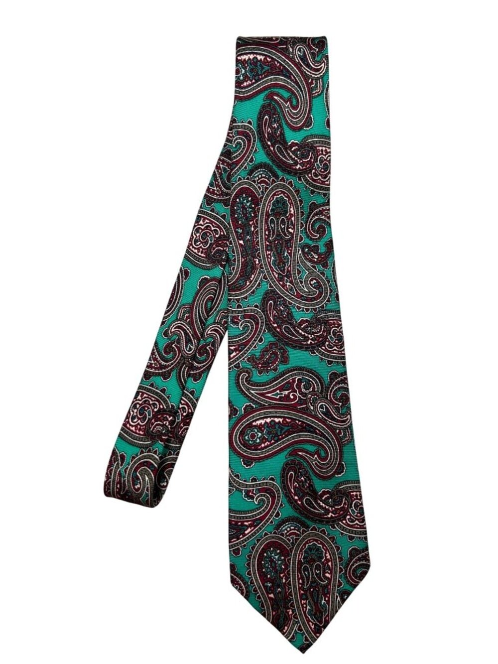 Vintage Polo Ralph Lauren Silk Necktie Green Paisley